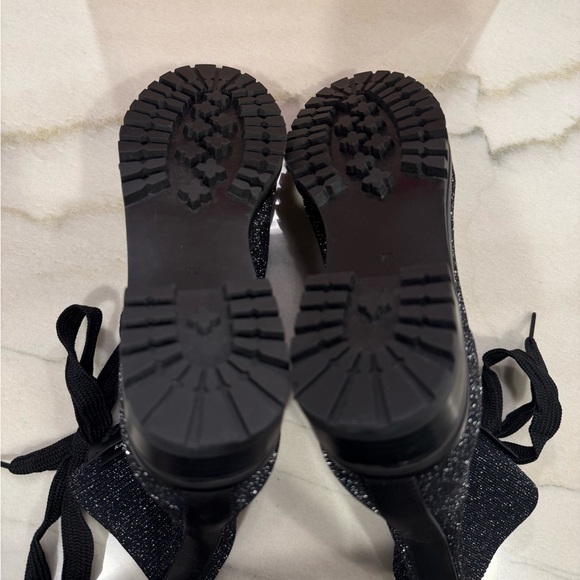 Kate Spade Merigue Boots Size 7 Black Metallic - Picture 9 of 14